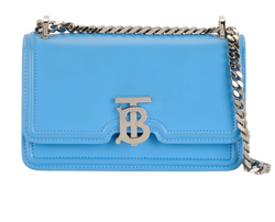 Mini TB Chain Shoulder Bag, Leather, Blue, MII, DB, 2*